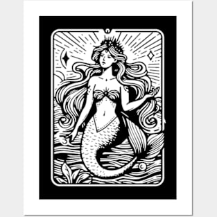 Mermaid Tarot Style Posters and Art